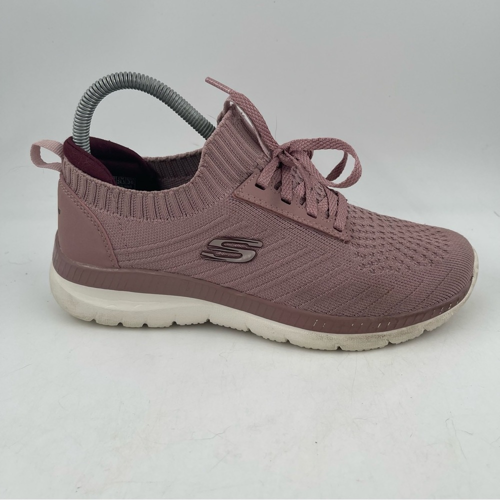 Skechers Women’s Memory Foam Bountiful Mauve Knit Sneakers Shoes - Size 7.5